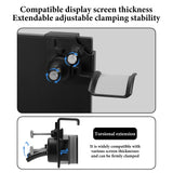 Geekria Clamp-On Headphone Holder for Monitor, Screen-Mount Gaming Headset Hanger Hook, Compatible with Sennheiser, Bose, Beats, Razer, HyperX, Sony Headphones (Black)