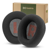 Geekria Comfort Mesh Fabric Replacement Ear Pads for JBL Quantum 100 Headphones Ear Cushions, Repair Parts (Black)