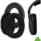 Geekria Comfort Velour Replacement Ear Pads Compatible with Sennheiser GAME ONE, PC360, PC363D, PC373D Headphones Ear Cushions, Repair Parts with Video Guide (Black)