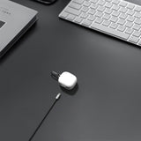 Geekria Silicone Case Cover Compatible with JBL Wave 300TWS True Wireless Earbuds, Protective Earphones Skin Cover with Keychain Hook, Charging Port Accessible, Support Wireless Charging (White)