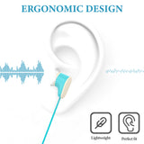 Geekria Kids Wired Earbuds with Mic for School and Online Class, Children's 3.5mm Jack In-Ear Earphone with 85dB Volume Limit for Small Ears, Storage Case Included (Blue)
