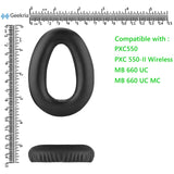 Geekria Replacement Ear Pads for Sennheiser PXC480, PXC550, PXC550-II, MB660 UC, MB 660 MC Headphones Ear Cushions, Repair Parts with Video Guide (Black)