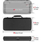 Geekria Full Size Keyboard Hard Shell Case Compatible with Corsair Galleon 100 SD/K100 RGB/K70 MAX, Razer BlackWidow V4 Pro, Travel Carrying Bag for 104-108 Key Computer Keyboard (Dark gray)