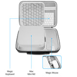 Geekria Mini PC Hard Shell Travel Case, Compatible with Apple 2020 / 2023 Mac Mini M2 M1 Chip Computer Carrying Bag (Dark Gray)