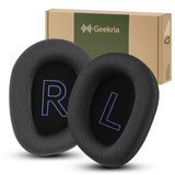 Geekria Comfort Mesh Fabric Replacement Ear Pads Compatible with Logitech G 522 Lightspeed Wireless Headphones Ear Cushions, Repair Parts (Black Flowery Gray)