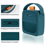 Geekria Protective Silicone Case Compatible with Bose SoundLink Micro 2nd Gen, Portable Speaker Cover with Keychain Hook, Soft Anti-Scratch Sleeve for Travel and Daily Use (Dark Blue)