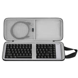 Geekria Slim Keyboards Carrying Case, Compatible with LOFREE Flow2 84 Keys / Flow2 68 Keys, EVA Hard Shell Travel Bag (Dark Grey)