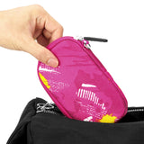 Geekria Shield Pouch for Earbuds / Headphone Organizer Bag / Universal Headphone Protective Pouch / Pocket Earphone Case / Coin Purse Change Holder / Portable Travel Bag (Pink)