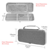 Geekria Keyboard Carrying Case, Hard Shell Protective Travel Bag, Compatible with Apple Magic Keyboard (MXCL3LL/A) / MK2A3LL/A / MXCK3LL/A / MK293LL/A, Mouse Combo Case (Light Gray)
