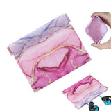 Geekria NOVA Pocket Earphone Case for Earbuds, Coins / In-Ear Headphone Organizer Pouch Bag / Universal Earphones Protective Pouch / Snap Pouch Storage / Purse Change Holder (Pink Marble)