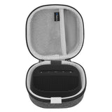 Geekria Hard Shell Carrying Case Compatible with Bose SoundLink Micro II Bluetooth Speaker, Portable Travel Bag with Cable Storage, Protective Cover with Keychain Hook (Dark Grey)