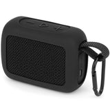 Geekria Silicone Speaker Case Cover Compatible with JBL GO 5 Case, Protective Soft Skin, Replacement Portable Speakers Travel Carrying Sleeve with Keychain Hook (Black)