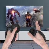 Geekria 7-in-1 VR Accessories Kit for Meta Quest 3, Touch Controller Grip Covers, Front Face Shield, Silicone Face Pad with Lens Protector, All-in-One Protection Set