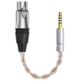 Geekria 4-Pin XLR Balanced Male to 4.4mm Balanced Male Headphones Audio Adapter Cable, OCC Copper Silver Plated Upgrade Audio Conversion Cord, Compatible with Amplifiers, Microphones (20cm/8'')