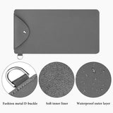 Geekria 84-key Slim Keyboard Carrying Pouch, Compatible with MelGeek O2, LOFREE Flow84/Lite 84, Logitech MX Mechanical Mini, IQUNIX MQ80, Vegan Leather Travel Case Sleeve Bag (Dark Grey)
