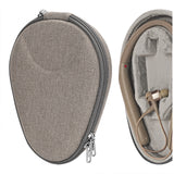 Geekria Shield Case for Neckband Bluetooth Headphones, Replacement Protective Hard Shell Neckband Headset Travel Carrying Bag with Cable and Charger Storage (Brown)