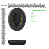Geekria Replacement Ear Pads for AKG K371, K361, K361BT, K371BT Headphones Ear Cushions, Repair Parts (Black)