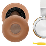 Geekria QuickFit Replacement Ear Pads for AKG Y40 Y45 Y45BT Headphones Ear Cushions, Headset Earpads, Ear Cups Cover Repair Parts (Brown)