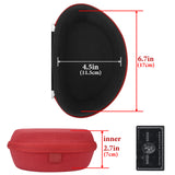 Geekria Shield Headphones Case Compatible with Beats Solo HD/4/3/2/ Pro Wireless, Replacement Hard Shell Travel Carrying Bag with Cable Storage (Red)