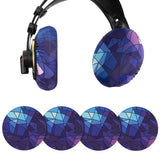 Geekria 2 Pairs Flex Fabric Headphone Ear Covers, Washable Stretchable Earcup Protectors for Large Over-Ear Headsets, Fits 4.1"-6.2" Ear Pads, Gaming Sweat Guards (Size L / Diamond)