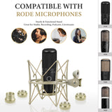 Geekria for Creators Microphone Shock Mount Compatible with AKG P120, P220, Perception 220 P420, P820, P8207, Mic Anti-Vibration Suspension Adapter Clamp Mic Holder Clip (Champagne / Metal)