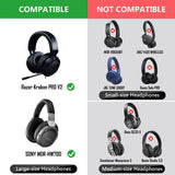 Geekria 100 Pairs Disposable Headphones Ear Cover for Large Over-Ear Headset Earcup, Stretchable Sanitary Ear Pads Cover, Hygienic Ear Cushion Protector (L / Black)