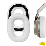 Geekria QuickFit Replacement Ear Pads Compatible with Bowers & Wilkins Px8, Px7 S2 ( Do Not Fit Px7, Px7S2e) Headphones, Ear Cushions (White)