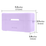 Geekria for Creators Microphone Case Cover Compatible with DJI Mic 2 Charging Case, Mic Silicone Protective Case Skin, Soft Microphone Travel Charging Case Sleeve (Purple)