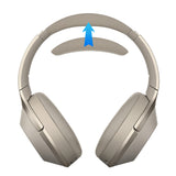 Geekria Protein Leather Headband Pad Compatible with Sony WH-1000XM2/ MDR-1000X Headphones, Replacement Band Repair Part (Gold)
