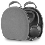 Geekria Shield Headphones Case Compatible with Soundcore Q11i, Space Q45, Life Q35, Life Q30, Life Q20i, Replacement Hard Shell Travel Carrying Bag with Cable Storage (Microfiber Grey)