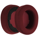 Geekria Comfort Mesh Fabric Replacement Ear Pads for SteelSeries Arctis Nova Pro Wireless, Nova Elite Headphones Ear Cushions, Repair Parts (Red)