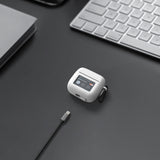 Geekria Silicone Case Cover Compatible with JBL Tour Pro 3 True Wireless Earbuds, Protective Earphones Skin Cover with Keychain Hook, Charging Port Accessible (White)