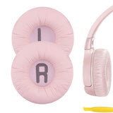 Geekria NOVA Leatherette Replacement Ear Pads Compatible with JBL JR 300/ 300BT, T 450BT/ 500BT, Tune 500/ 500BT/ 510BT/ 520 Headphones Ear Cushions, Repair Parts with Video Guide (Pink)