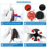 Geekria QuickFit Replacement Ear Pads for Beats Solo Wireless (Solo Bluetooth) (810-00012-00) (810-00012-01) Headphones Ear Cushions, Headset Earpads, Ear Cups Cover Repair Parts (Black)