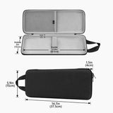 Geekria Slim Keyboards Carrying Case, Compatible with LOFREE Flow2 84 Keys / Flow2 68 Keys, EVA Hard Shell Travel Bag (Dark Grey)