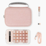 Geekria Numeric Keypad Hard Shell Travel Case, Compatible with LOFREE Foundation Numpad/Lipstick-Style, Portable Number Pad Carrying Bag (Pink)