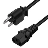 Geekria Computer Monitor TV Replacement Power Cord 3 Prong AC Power Cable 18AWG 100V~250V NEMA 5-15P to IEC320C13 Compatible with LG TV 42LF11 42LG20 42LG30 42LG30DC (2 Pack, 5 FT)