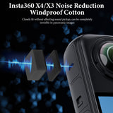 Geekria for Creators Microphone Wind Muff Compatible with Insta360 X5, X4, X3 Action Camera, Premium Wind Noise Reduction Cove, Mic Windscreen Foam (Per Box 6 Pcs)