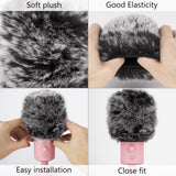 Geekria for Creators Furry Windscreen Compatible with Razer Seiren X, Seiren Emote, Seiren Elite, Mic DeadCat Wind Cover Muff, Windbuster, Windjammer, Fluff Cover Windshield (Grey / 2 Pack)