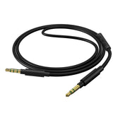 Geekria Audio Cable with Mic Compatible with V-MODA Crossfade LP/2 Headphones, 1/8" (3.5mm) to 3.5mm Replacement Stereo Cord with Inline Microphone and Volume Control (4 ft/1.2 m)