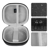 Geekria Shield Speaker Case Compatible with Bose SoundLink Micro, Replacement Travel Hard Shell Portable Speaker Protective Carrying Bag with Cable Storage, Keychain Hook (Grey)