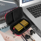 Geekria Shield Hard Shell Earbuds Carrying Case Compatible with TOZO T10, Bose SoundSport Free, Sony WF-1000XM3, WF-1000X, Wireless Earbuds Travel Storage Bag with Mesh Pocket (Red)