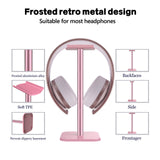 Geekria Pink Gaming Headset Stand, Aluminum Headphone Holder with Heavy Non-Slip Base, Desktop Over-Ear Headphones Hanger for Desk Setup, Fits Sony, Bose Beats