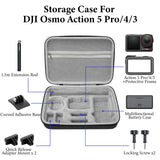 Geekria Action Camera Protective Case Carrying Case, Compatible with DJI Osmo Action 6, 5 Pro, 4, 3 Action Camera, Travel Storage Bag with Cable Storage (Black)