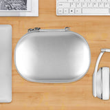 Geekria PRO Headphones Case Compatible with Beats Studio Pro, Solo Pro, Solo 3, Solo 2, Solo HD Case, Replacement Hard Shell Travel Carrying Bag with Cable Storage (Silver)