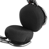 Geekria 20 Pairs Flex Fabric Headphones Ear Covers - Product Safety Certified - Washable & Stretchable Earcup Protectors for Over-Ear Headsets, Sweat Pads for Gym (Size M/Black)