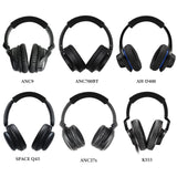 Geekria Flex Fabric Headband Cover Compatible with ATH-ANC9, AKG K553, Denon AH-D40, Soundcore Space Q45, JVC HA-S38BT Headphones (Black)