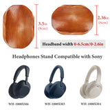 Geekria Wooden Headphones Stand for Over-Ear Headphones, Gaming Headset Holder, Desk Display Hanger with Storage Base Compatible with Sennheiser, Bose, Beats, Razer, HyperX, Sony (Walnut)
