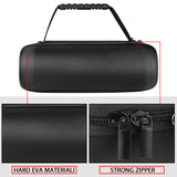 Geekria Shield Case Compatible with JBL Charge 5, Charge 4 Portable Bluetooth Speaker, Replacement Protective Hard Shell Travel Carrying Bag with Room for Accessories (Bock-Gray)