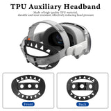 Geekria VR Head Strap Pad Compatible with Apple Vision Pro / Meta Quest 3 / Quest 2, TPU Head Strap Replacement Cushion, Headband Rear Bracket, Lightweight and Anti-Skid Game Accessories